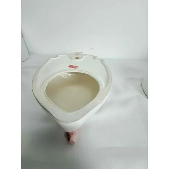 Creative Imports Vintage Pink Floral Wall Fountain Pocket Ceramic - Picture 14 of 15